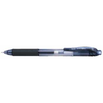 Гелевая авторучка PENTEL EnerGel черная, линия 0,25 мм, резиновый держатель