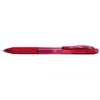 Гелевая авторучка PENTEL EnerGel красная, линия 0,25 мм, резиновый держатель