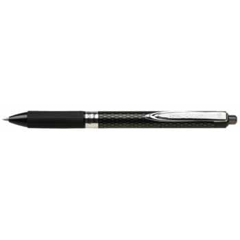 Гелевая авторучка PENTEL Oh!Gel черная, линия 0,35 мм, резиновый держатель