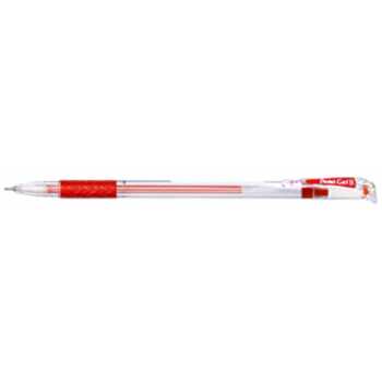 Гелевая ручка PENTEL Gel красная, линия 0,25 мм, резиновый держатель