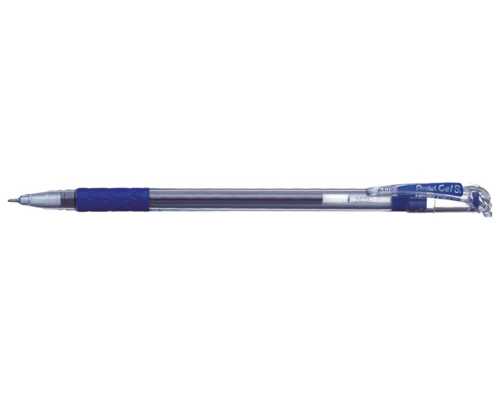 Гелевая ручка PENTEL Gel синяя, линия 0,25 мм, резиновый держатель