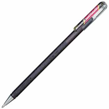 Гелевая ручка PENTEL Hybrid Dual Metallic черная + красная металлик, линия 0,55 мм