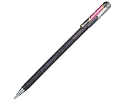 Гелевая ручка PENTEL Hybrid Dual Metallic черная + красная металлик, линия 0,55 мм