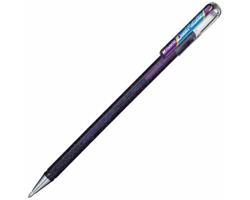 Гелевая ручка PENTEL Hybrid Dual Metallic фиолетовая + синяя металлик, линия 0,55 мм