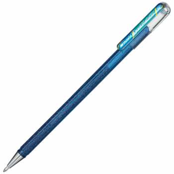 Гелевая ручка PENTEL Hybrid Dual Metallic синяя + зеленая металлик, линия 0,55 мм