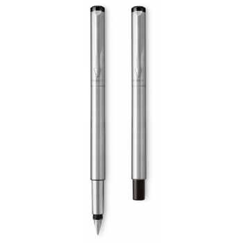Перьевая ручка PARKER Vector Steel нержавеющая сталь, перо F
