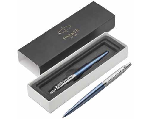 Шариковая ручка PARKER Jotter Core K63, Waterloo Blue, нержавеющая сталь, стержень M