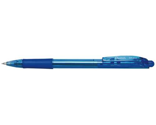 Шариковая авторучка PENTEL BK417 синяя, линия 0,27 мм, на масляной основе, грип