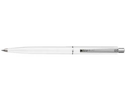 Шариковая авторучка SENATOR Point Polished синяя, линия 1 мм, белый корпус, пластик с металлическими деталями
