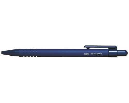 Шариковая авторучка UNI SD-102 синяя, линия 0,3 мм, прорезиненный корпус
