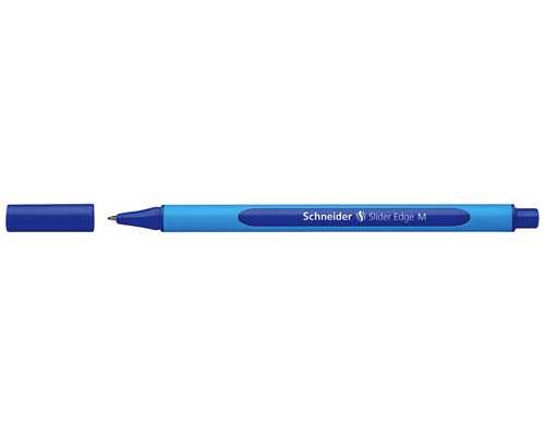 Одноразовая шариковая ручка SCHNEIDER Slider Edge M, синий, линия 0,5 мм, на масляной основе, прорезиненный пластик