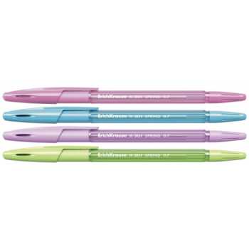 Шариковая ручка ERICH KRAUSE R-301 Stick&Grip Spring, синяя, линия 0,35 мм